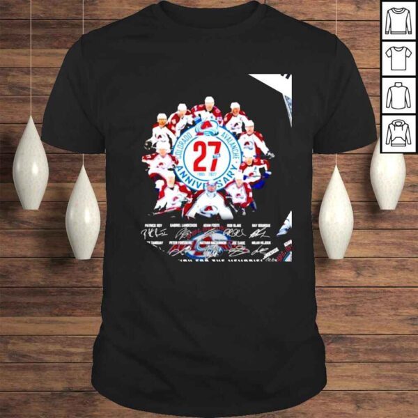 Colorado Avalanche 27th 1995 2022 Anniversary signatures thank you for the memories shirt