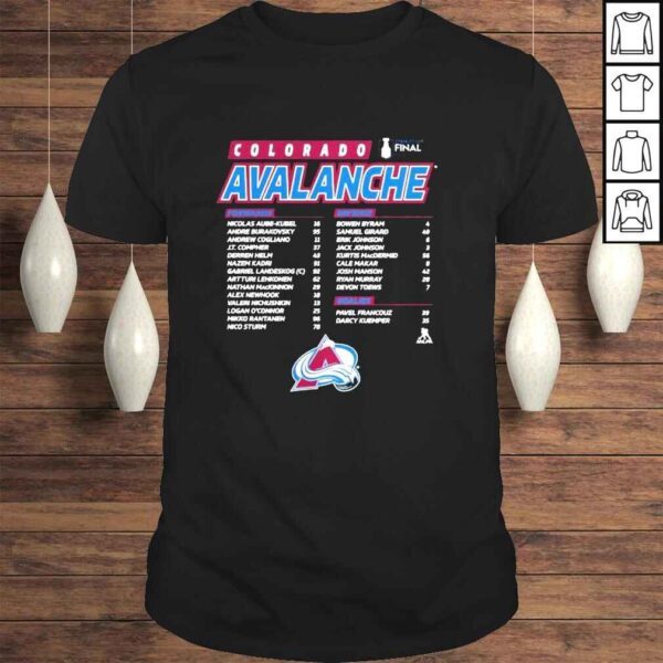 Colorado Avalanche Forwards Defense Goalies Stanley Cup Finals 2022 shirt