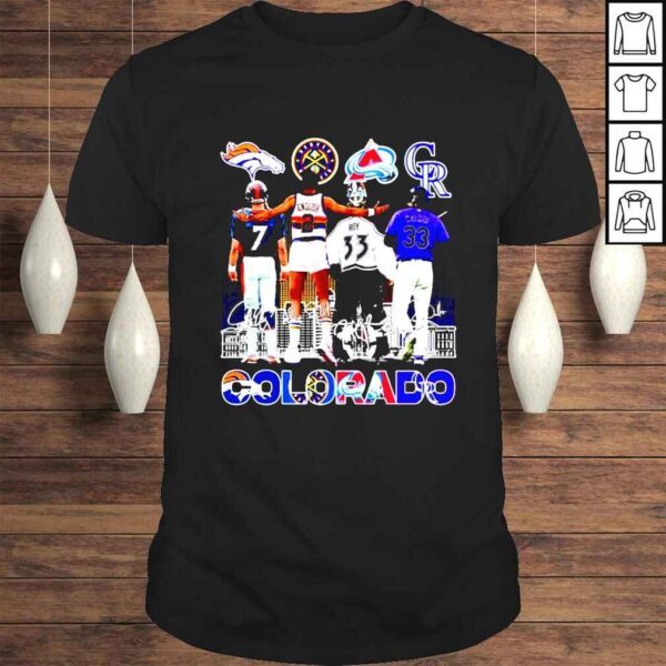 Colorado sports team palyers signatures shirt