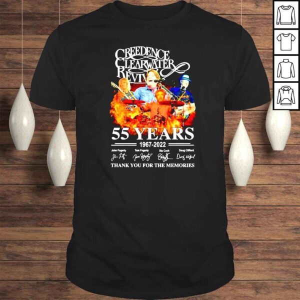 Creedence Clearwater Revival 55 years 1967 2022 thank you for the memories shirt