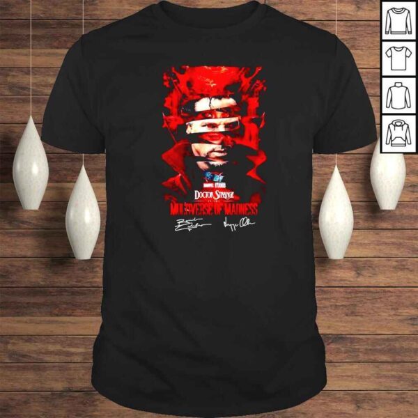 Cut face Dr Strange Scarlet Witch Doctor Strang in the Multiverse of Madness signatures shirt