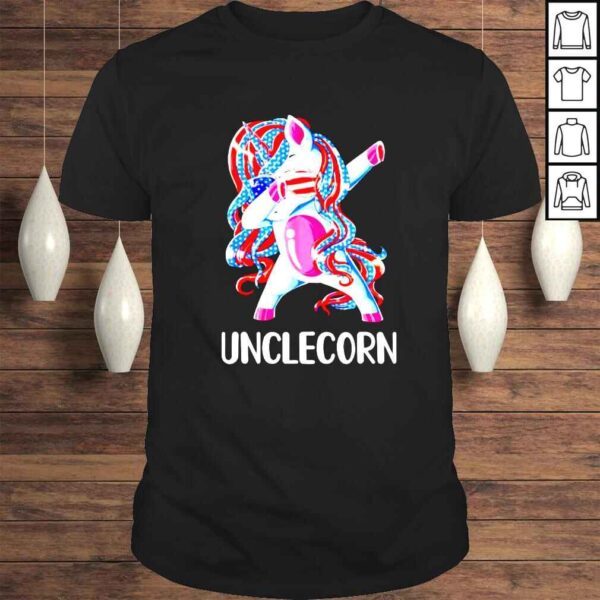 Dabbing Unicorn Unclecorn 4th of July Fathers Day shirt