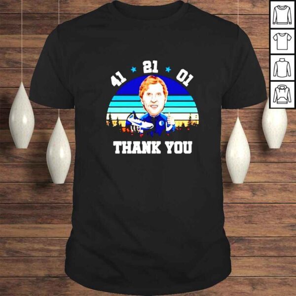 Dallas Mavericks Dirk Nowitzki 41 21 01 thank you vintage shirt