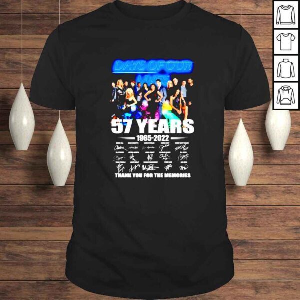 Days of our lives 57 years 19652022 thank you for the memories signatures shirt