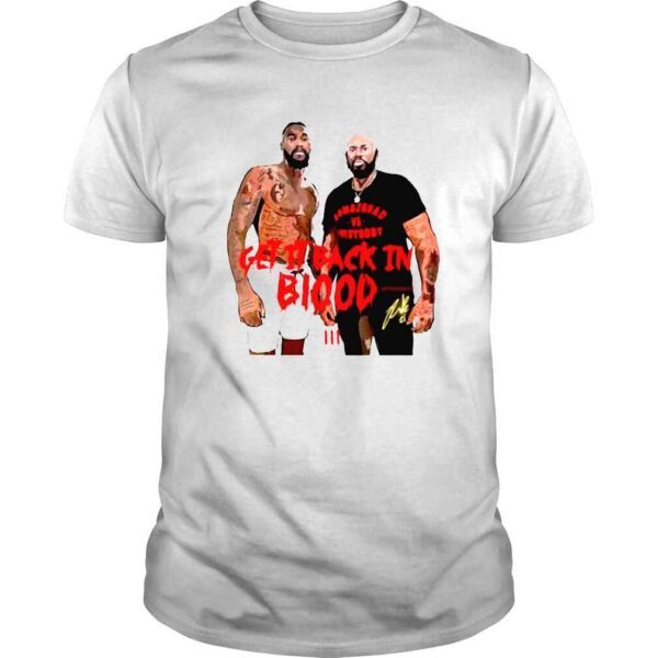 Deontay Wilder and Malik Scott get it black in blood artmanboxing shirt