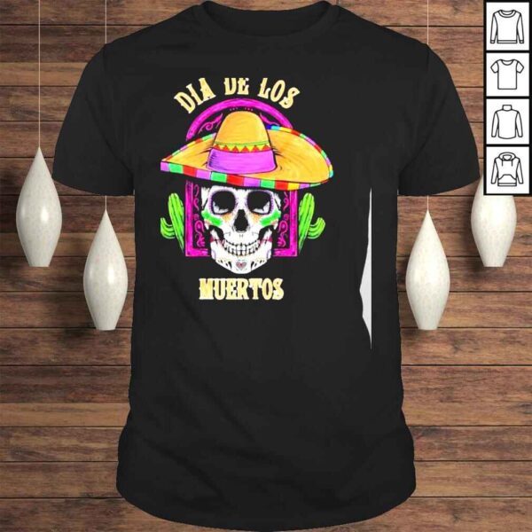 Dia de los muertos day of the dead skull short sleeve shirt