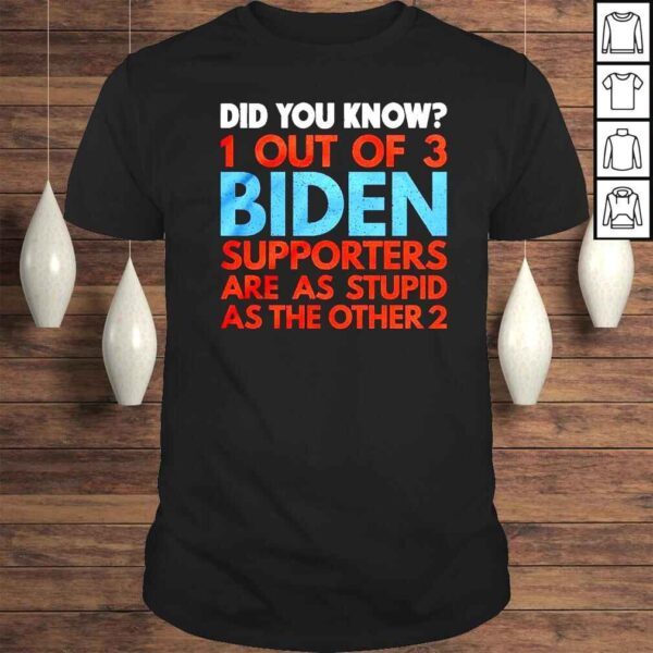 Did you know 1 out of 3 Biden supporters are as stupid as the other 2 shirt