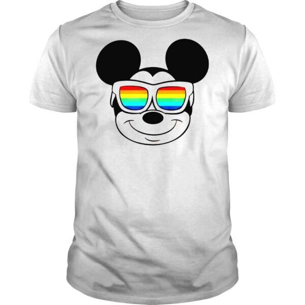 Disney Mickey Mouse Rainbow Sunglasses T Shirt