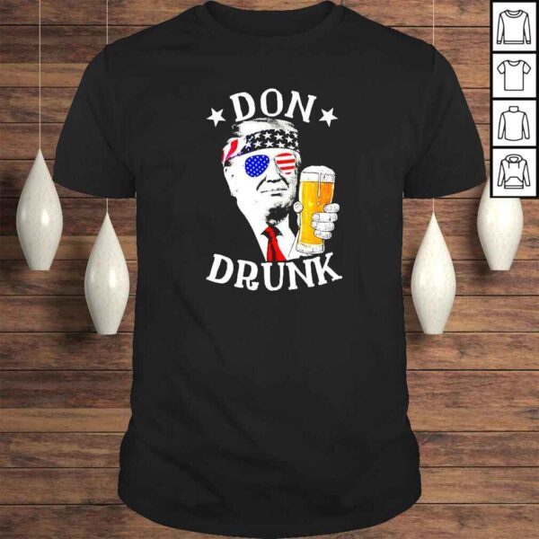 Don Drunk President Donald Trump Drinking Beer TShirt