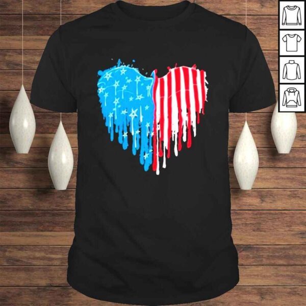 Dragon heart American flag shirt