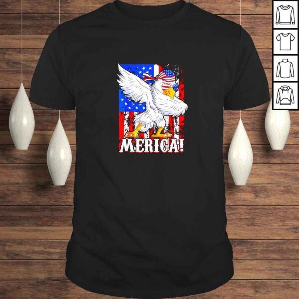 Eagle Dabbing American Mullet Merica Ultra Maga 4th Of July TShirt