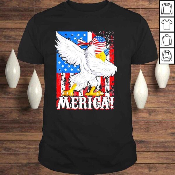 Eagle dabbing American mullet merica ultra maga 4th of july shirt