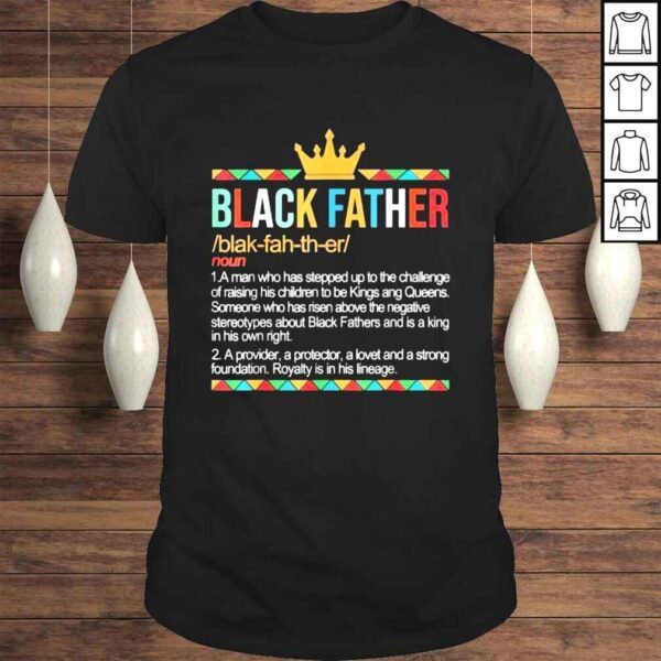 Fathers day black father noun definition african American shirt