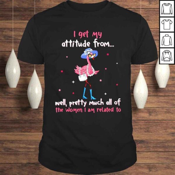 Flamingo I get my Attitude from well Pretty much all of the Women I am related to shirt