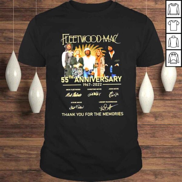 Fleetwood mac 55th anniversary 1967 2022 band thank you for the memories shirt