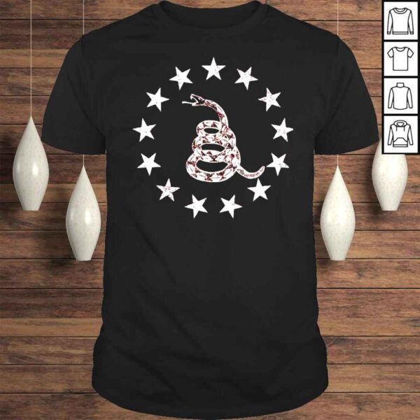 Gadsden Rattlesnake Betsy Ross Flag Ring Of Stars TShirt