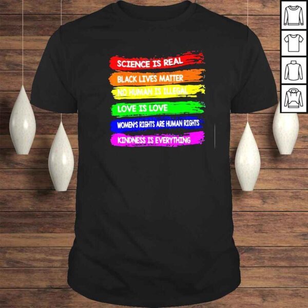 Gay pride science is real black lgbtq matter love is love shirt