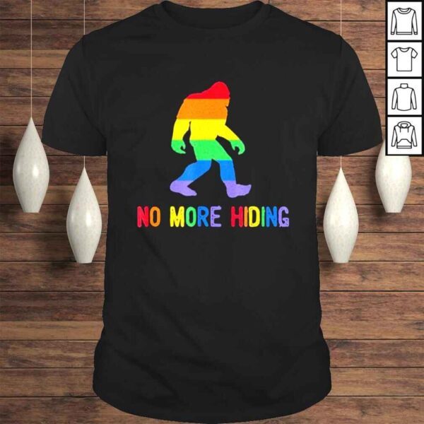 Gay pride support sasquatch no more hiding lgbtq ally shirt