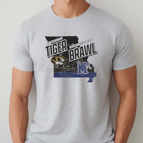 Gold Mizzou Tigers vs Memphis Tiger Brawl Gameday T-Shirts