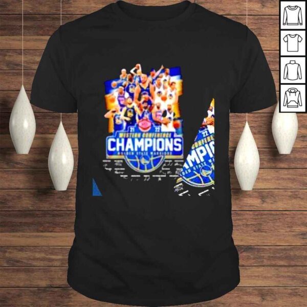 Golden State Warriors NBA Western 2021 2022 Western Conference Champions signatures shirt