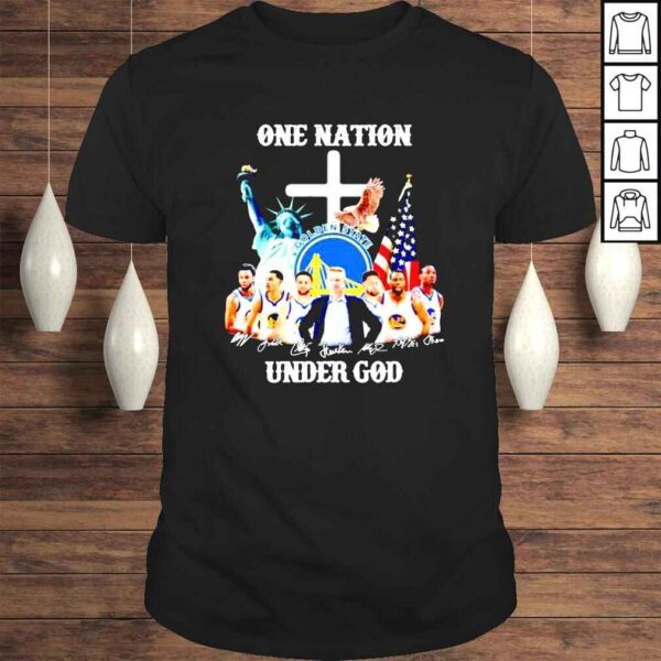 Golden State Warriors One Nation Under God signatures shirt