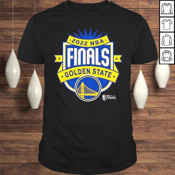 Golden State Warriors Sportiqe 2022 NBA Finals Crest Comfy TShirt