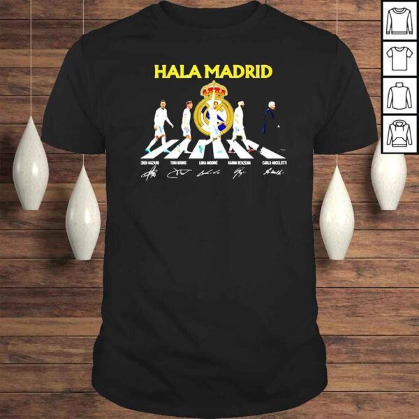 Hala Madrid Abbey Road Eden Hazard Toni Kroos Luka Modric Karim Benzema signatures shirt