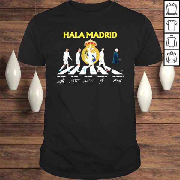 Hala Madrid abbey road champions signatures shirt