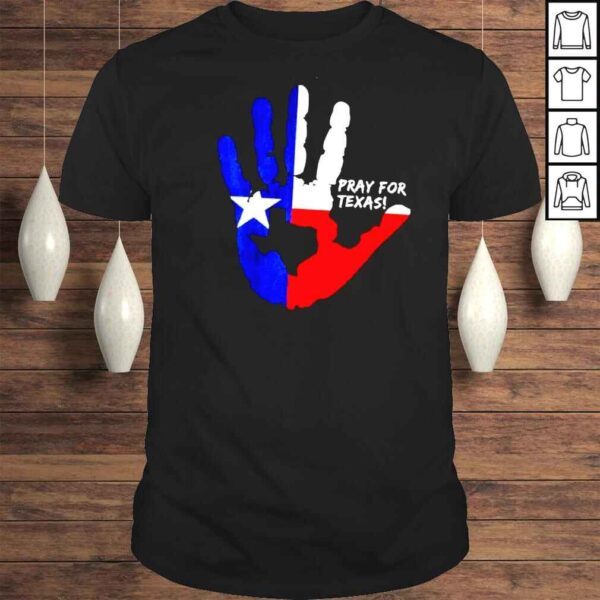 Hand Pray For Texas Flag Shirt