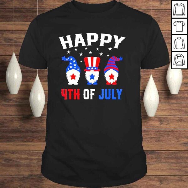 Happy 4th of july gnomes patriotic American flag cute gnomes shirt