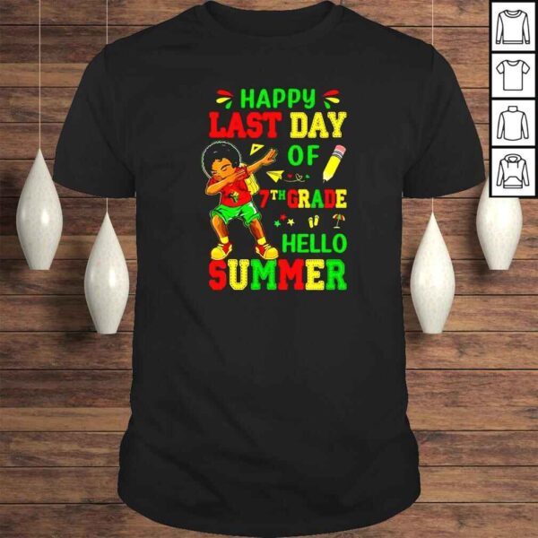 Happy Last Day Of 7Th Grade Dabbing Black Boys Juneteenth TShirt