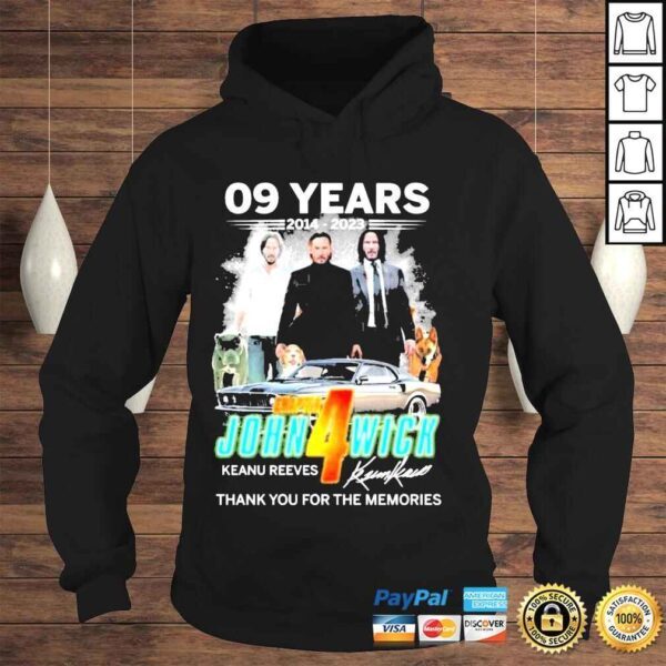 09 years 2014 2023 chapter john 4 wick keanu reeves thank you for the memories shirt - Image 4