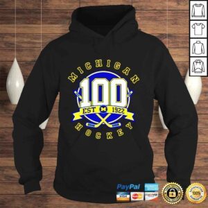 Hoodie 100 Years of Michigan Hockey est 1922 shirt