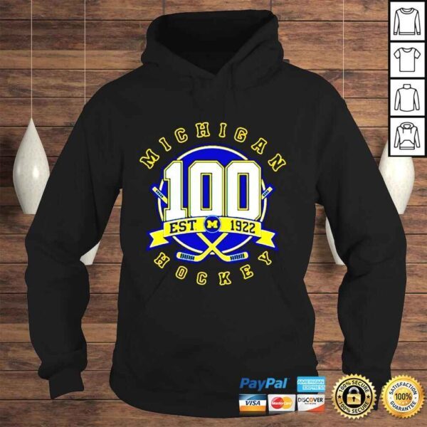 100 Years of Michigan Hockey est 1922 shirt - Image 4