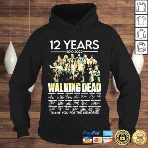 Hoodie 12 Years 20102022 the Walking Dead thank You for the memories signatures shirt