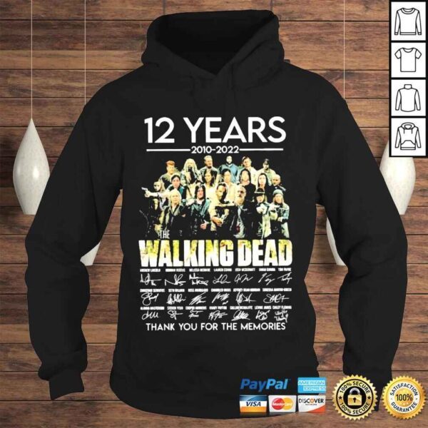 12 Years 20102022 the Walking Dead thank You for the memories signatures shirt - Image 4