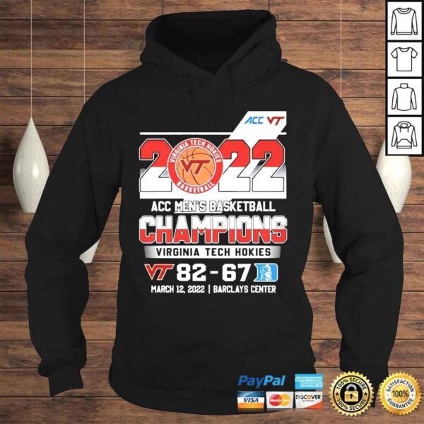 2022 ACC Mens Basketball Champions Virginia Tech Hokies Winner Shirt - Image 4