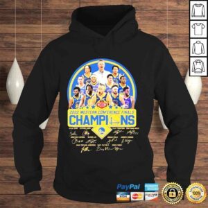 Hoodie 2022 Western Conference Finals Champions Golden State Warriors Signatures TShirt