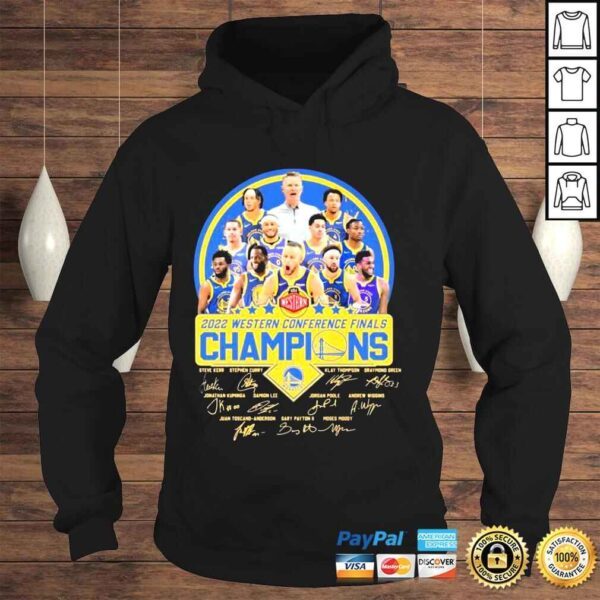 2022 Western Conference Finals Champions Golden State Warriors Signatures TShirt - Image 4