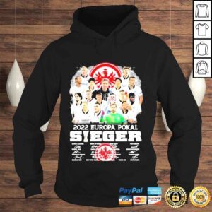 Hoodie 2022 europa pokal sieger team player signatures shirt