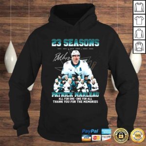 Hoodie 23 seasons 19972022 Patrick Marleau All For One One For All Thank You For The Memories signature shirt