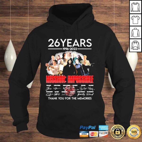 26 years 1996 2022 mission impossible thank you for the memories shirt - Image 4