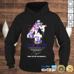 Hoodie 4 Sam Koch Baltimore Ravens 20062022 thank You for the memories signature shirt