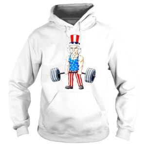 Hoodie 4th Of July Uncle Sam Weightlifting Funny Deadlift Fitness TShirt