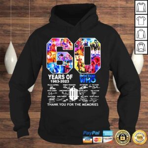 Hoodie 60 Years Of 1963 2023 Doctor Who Thank You For The Memories Signature Shirt