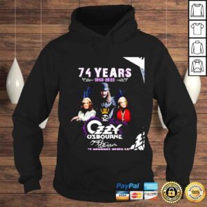 Hoodie 74 years 1948 2022 Ozzy Osbourne signature the best memories never fade shirt