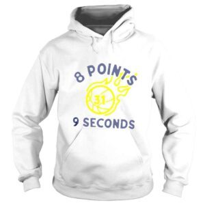 Hoodie 8 Points 9 Seconds Blue Gold Indiana Basketball shirt