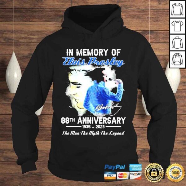 88th Anniversary In Memory Of Elvis Presley 1935 2023 Signatures Shirt - Image 4