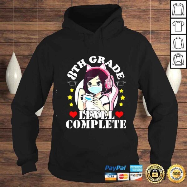 8th Grade Graduation Girl Loves Anime Gaming Face Mask TShirt - Image 4