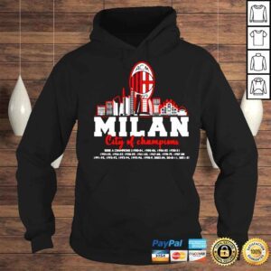 Hoodie AC Milan city of champions serie a champions shirt